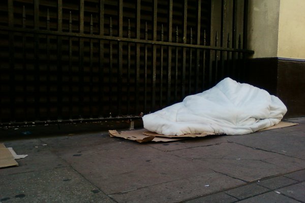 Image of homeless person in London