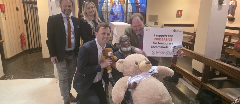 Candidates support the 5 basics in temporary accommodation