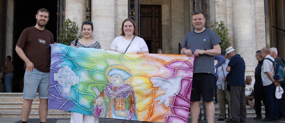 Outside Santa Maria Maggiore where Pope Francis is laid to rest