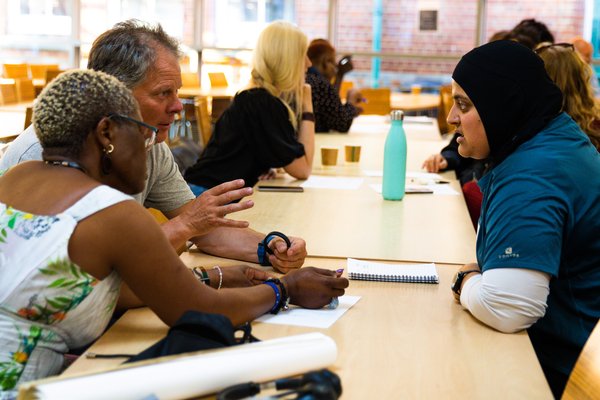 Leaders discussing at Reading Listening