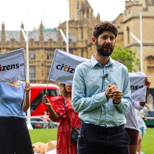 James Asfa speaking to the media during child detention action 2023.jpg