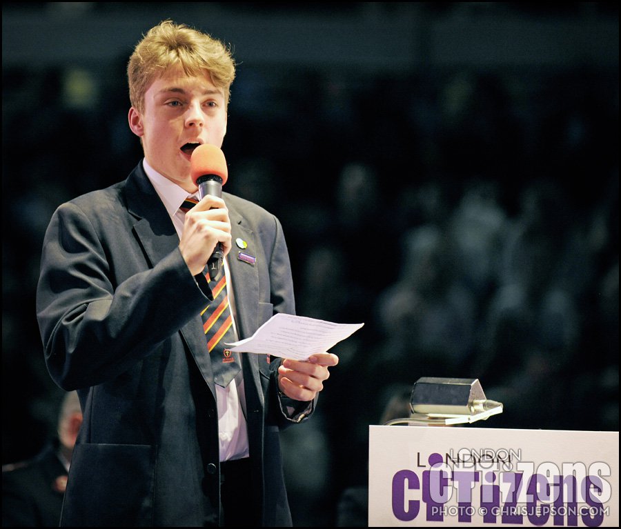 Dylan, St. Paul's Academy speaks to Sadiq Khan and 6000 Londoners