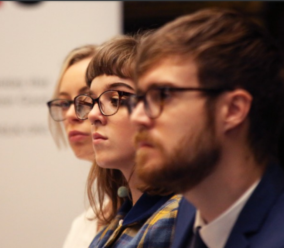 Young people give testimony about mental health close up faces